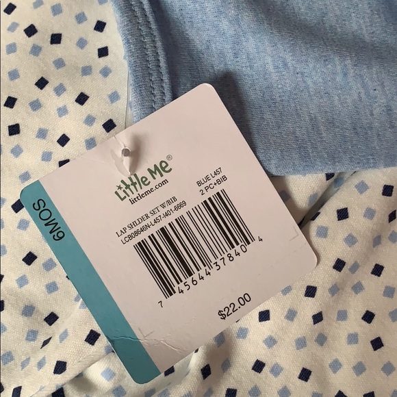 Little Me 2piece long sleeve, pants & bib 💙🐻 - Picture 3 of 3